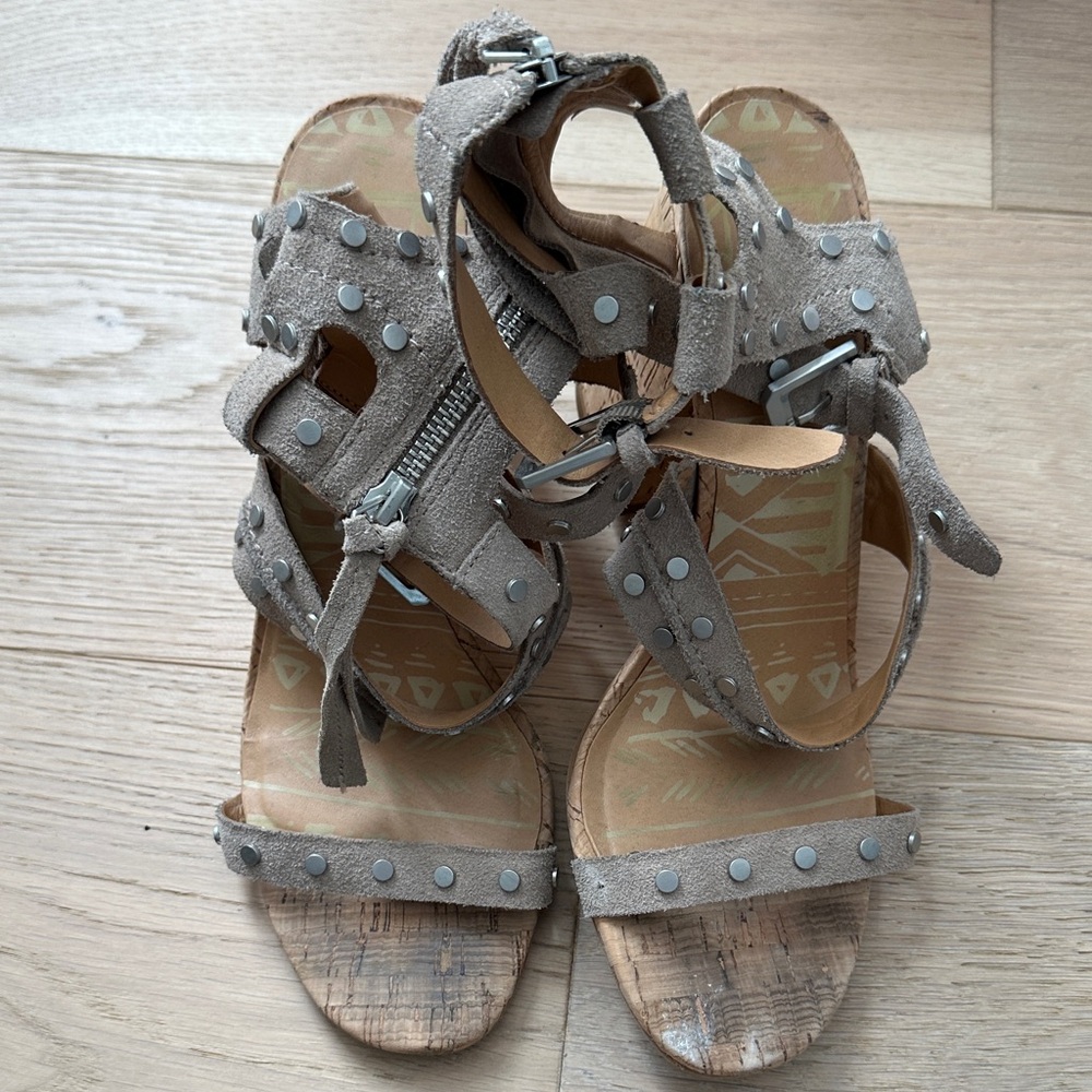Dolce Vita Studded Tan Sandals